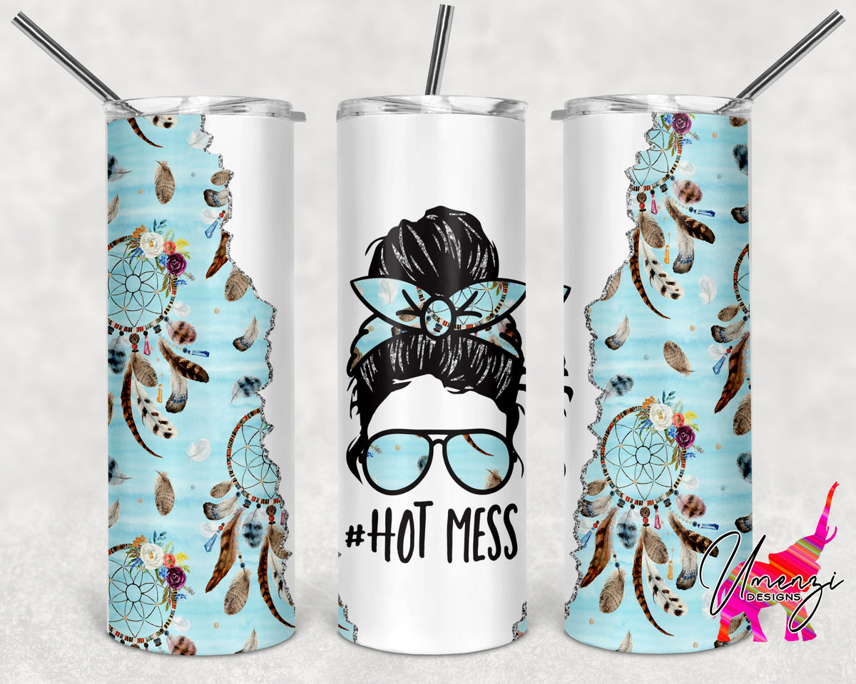 Hot Mess Messy Bun Boho Blue – Umenzi Designs